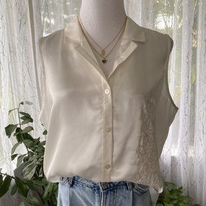 MORGAN TAYLOR INTIMATES - NWT Vintage 90s Satin Blouse